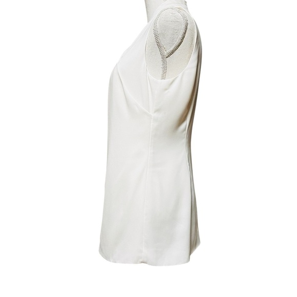 CABI WOMEN’S SLEEVELESSS VNECK LINED OFF WHITE BLOUSE SIZE 8 - Picture 3 of 13